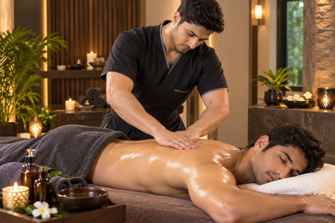 Massage therapy session